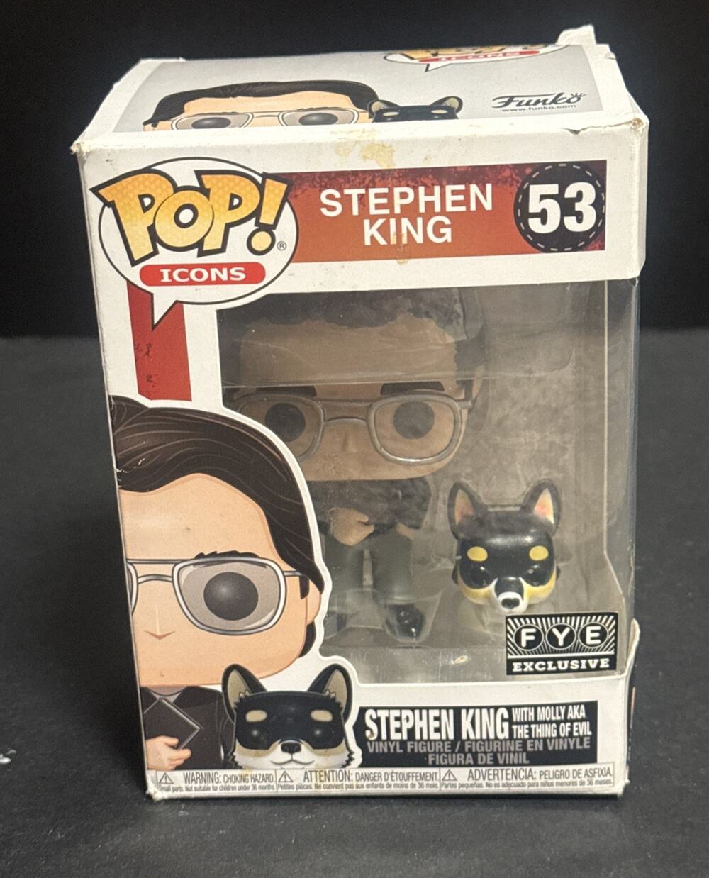 Funko Pop! Icons Stephen King with Molly AKA The Thing of Evil #53 2020 Vaulted